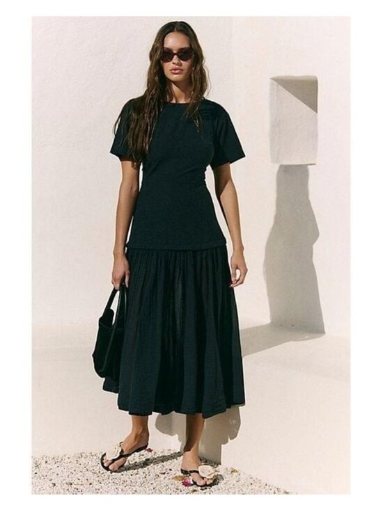 Free People Dresses & Skirts - Free PeopleWomen's Black Marcella Midi DressSize XL Luxury Old Money